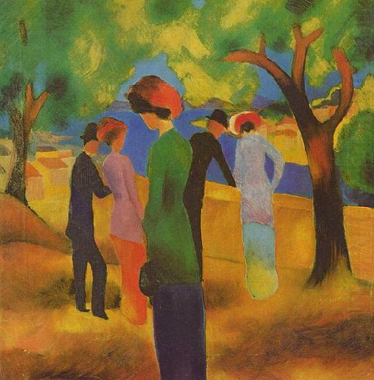 August Macke Lady in a Green Jacket china oil painting image